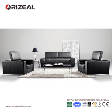 Orizeal Large Comfy Folding Black Leather Couch (OZ-OSF005)